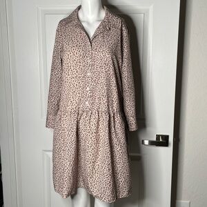 Tuckernuck Leopard Print Hayes Long Sleeve Dress